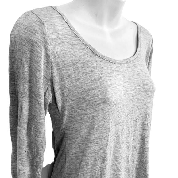 Easel Womens Gray Knit Stretch Tunic Longline Lagenlook Whimsigoth Top T Shirt S - Picture 2 of 16